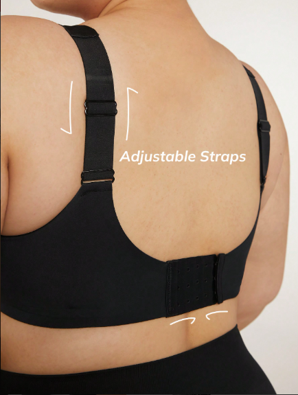 Camiseta sin costuras Dream Curve 2ndSkin negra con escote pronunciado 0XL